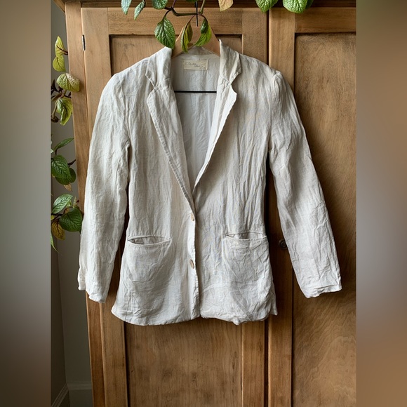 Natural linen blazer - Picture 6 of 6